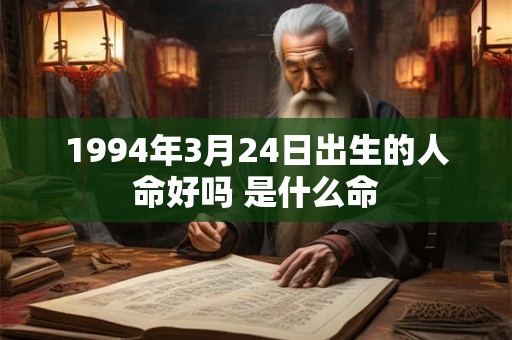 1994年3月24日出生的人命好吗 是什么命