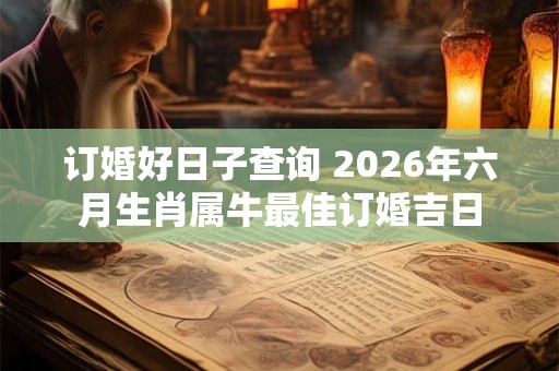 订婚好日子查询 2026年六月生肖属牛最佳订婚吉日