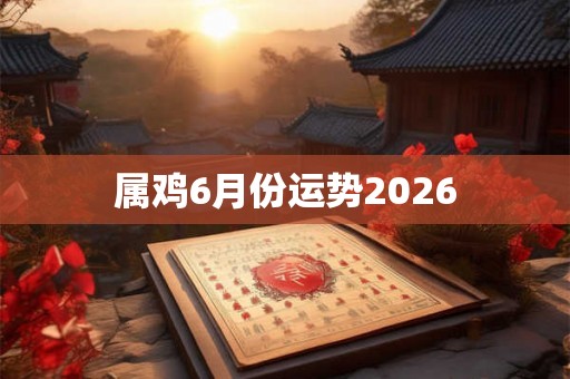 属鸡6月份运势2026