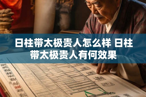 日柱带太极贵人怎么样 日柱带太极贵人有何效果 日柱带太极贵人怎么样 日柱带太极贵人有何效果