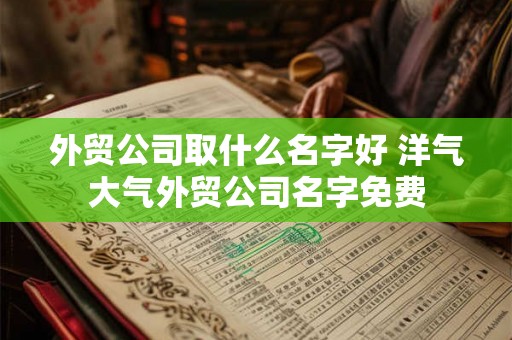 外贸公司取什么名字好 洋气大气外贸公司名字免费