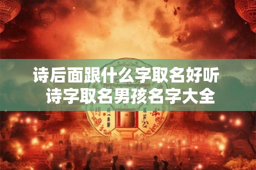 诗后面跟什么字取名好听  诗字取名男孩名字大全