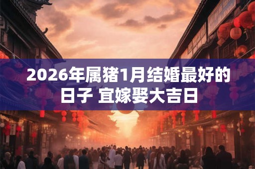 2026年属猪1月结婚最好的日子 宜嫁娶大吉日
