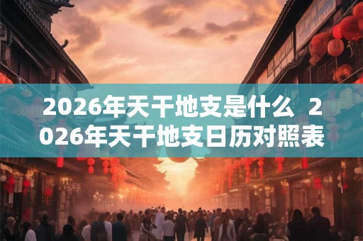 2026年天干地支是什么 2026年天干地支日历对照表 2026年天干地支是什么 2026年天干地支日历对照表