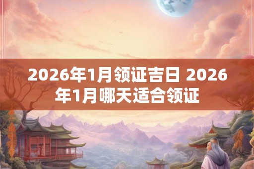 2026年1月领证吉日 2026年1月哪天适合领证