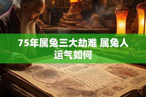 75年属兔三大劫难 属兔人运气如何