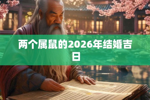 两个属鼠的2026年结婚吉日