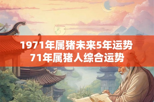 1971年属猪未来5年运势 71年属猪人综合运势