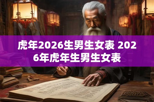 虎年2026生男生女表 2026年虎年生男生女表