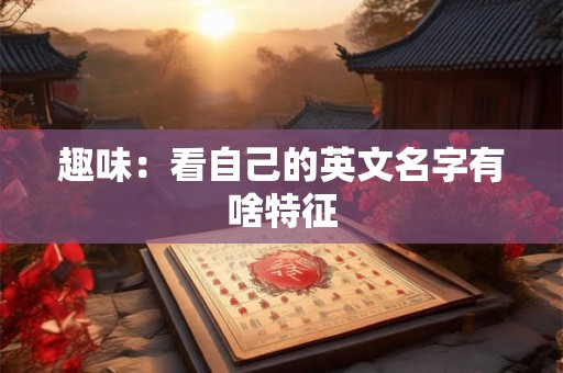 趣味：看自己的英文名字有啥特征
