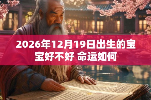 2026年12月19日出生的宝宝好不好 命运如何
