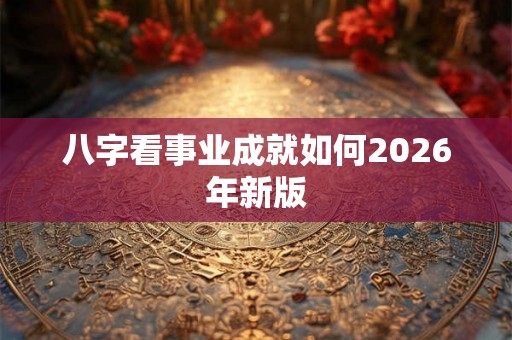 八字看事业成就如何2026年新版
