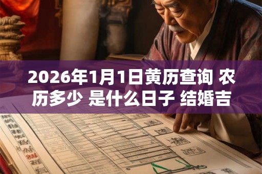 2026年1月1日黄历查询 农历多少 是什么日子 结婚吉时 2026年1月1日黄历查询 农历多少 是什么日子 结婚吉时