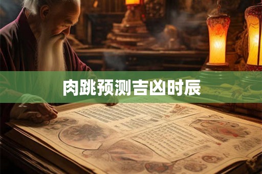 肉跳预测吉凶时辰