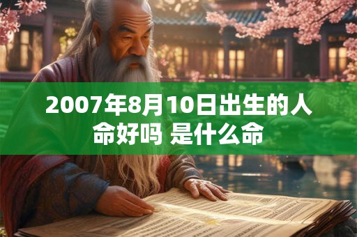 2007年8月10日出生的人命好吗 是什么命 2007年8月10日出生的人命好吗 是什么命