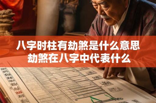 八字时柱有劫煞是什么意思 劫煞在八字中代表什么
