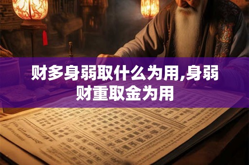 财多身弱取什么为用,身弱财重取金为用