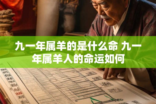 九一年属羊的是什么命 九一年属羊人的命运如何