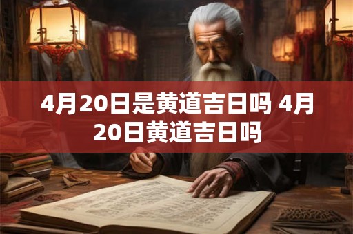 4月20日是黄道吉日吗 4月20日黄道吉日吗