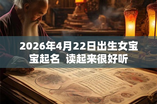 2026年4月22日出生女宝宝起名  读起来很好听