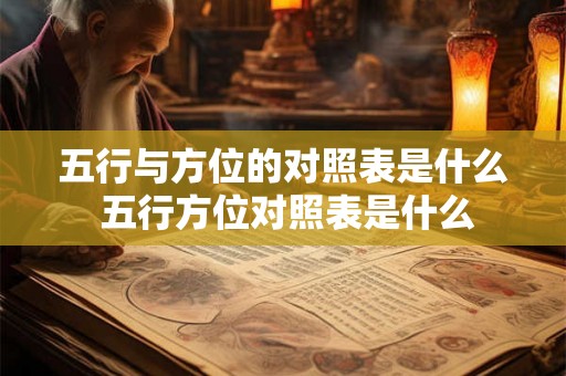 五行与方位的对照表是什么 五行方位对照表是什么