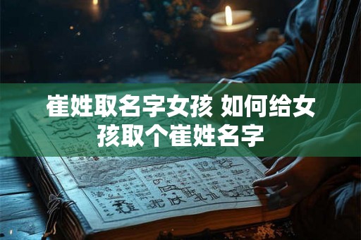 崔姓取名字女孩 如何给女孩取个崔姓名字