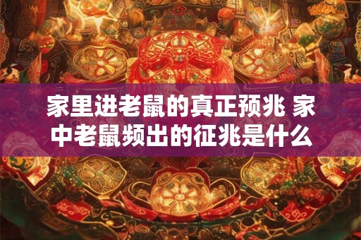 家里进老鼠的真正预兆 家中老鼠频出的征兆是什么 家里进老鼠的真正预兆 家中老鼠频出的征兆是什么