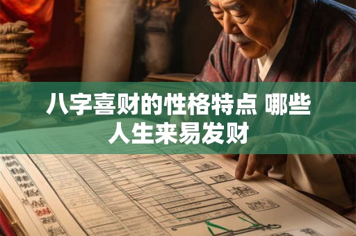 八字喜财的性格特点 哪些人生来易发财