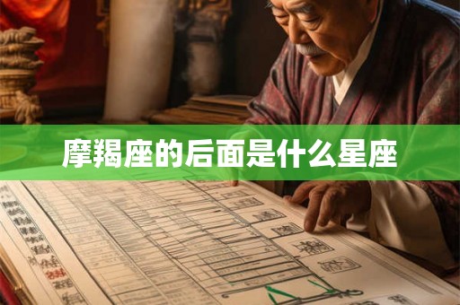 摩羯座的后面是什么星座