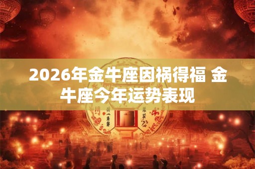 2026年金牛座因祸得福 金牛座今年运势表现