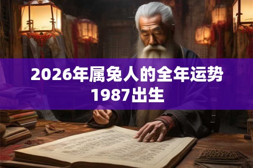 2026年属兔人的全年运势1987出生