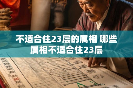 不适合住23层的属相 哪些属相不适合住23层