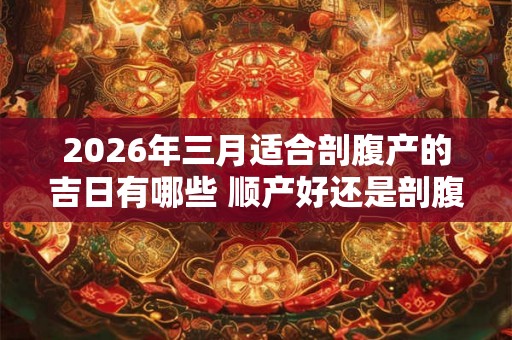 2026年三月适合剖腹产的吉日有哪些 顺产好还是剖腹产好 2026年三月适合剖腹产的吉日有哪些 顺产好还是剖腹产好