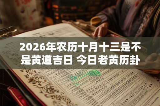 2026年农历十月十三是不是黄道吉日 今日老黄历卦象