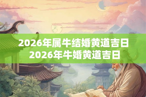 2026年属牛结婚黄道吉日 2026年牛婚黄道吉日 2026年属牛结婚黄道吉日 2026年牛婚黄道吉日