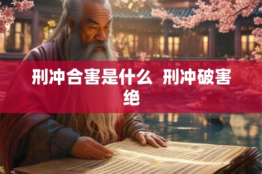 刑冲合害是什么  刑冲破害绝