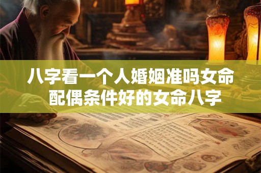 八字看一个人婚姻准吗女命 配偶条件好的女命八字 八字看一个人婚姻准吗女命 配偶条件好的女命八字