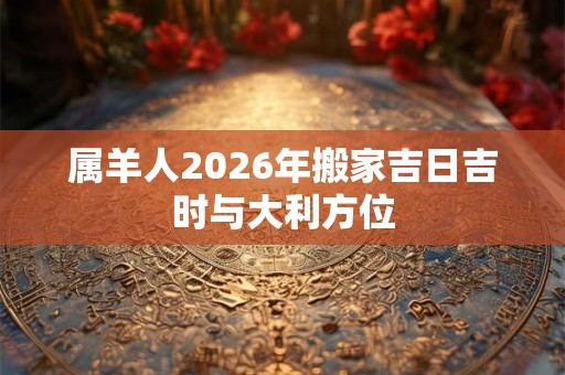 属羊人2026年搬家吉日吉时与大利方位