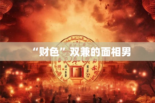 “财色”双兼的面相男