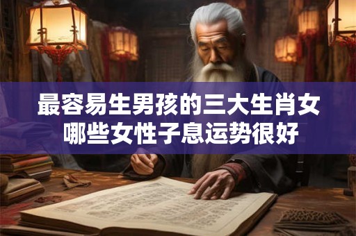 最容易生男孩的三大生肖女 哪些女性子息运势很好