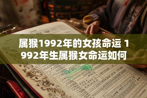 属猴1992年的女孩命运 1992年生属猴女命运如何