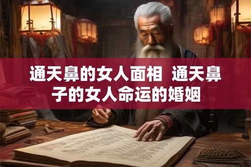 通天鼻的女人面相  通天鼻子的女人命运的婚姻