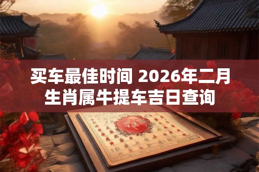 买车最佳时间 2026年二月生肖属牛提车吉日查询