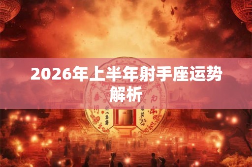 2026年上半年射手座运势解析