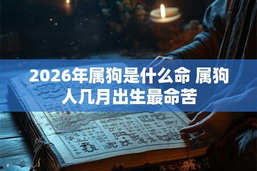 2026年属狗是什么命 属狗人几月出生最命苦