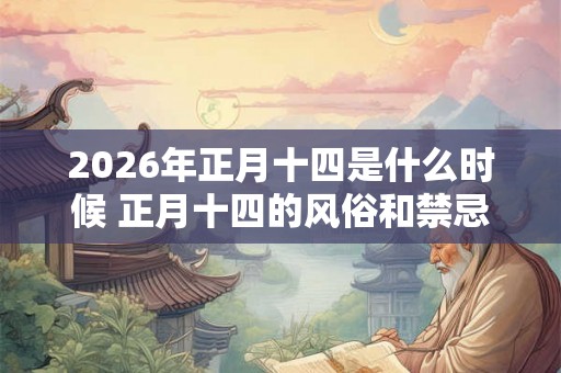 2026年正月十四是什么时候 正月十四的风俗和禁忌