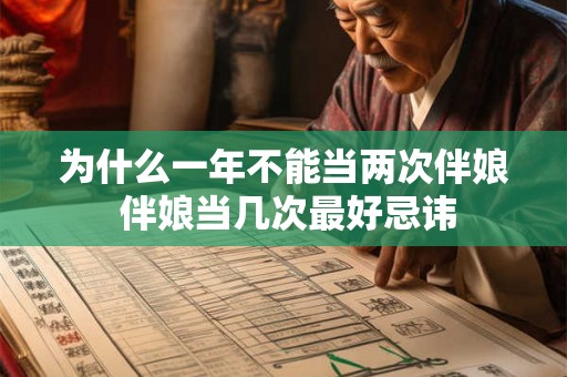 为什么一年不能当两次伴娘 伴娘当几次最好忌讳