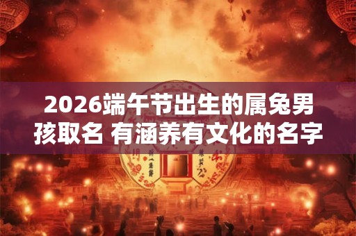 2026端午节出生的属兔男孩取名 有涵养有文化的名字