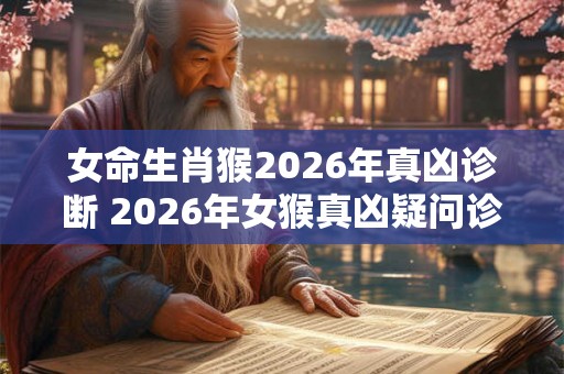 女命生肖猴2026年真凶诊断 2026年女猴真凶疑问诊断 女命生肖猴2026年真凶诊断 2026年女猴真凶疑问诊断