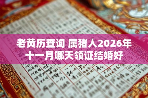 老黄历查询 属猪人2026年十一月哪天领证结婚好